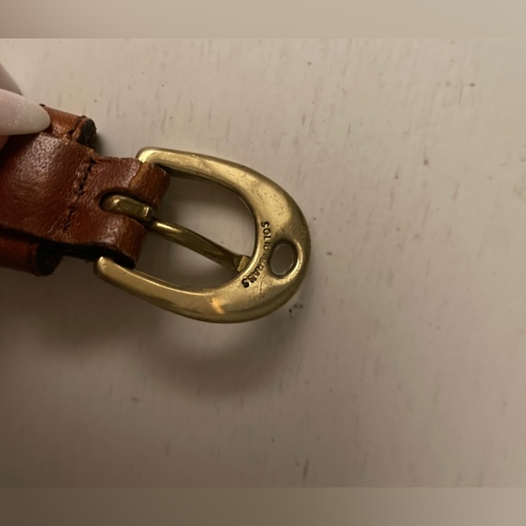 Vintage Belt- Brass buckle & leather - Picture 4 of 7